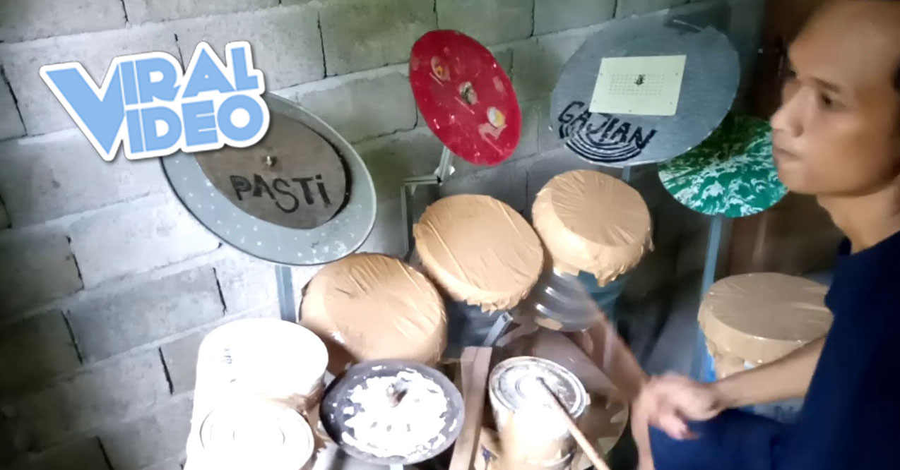 Viral Video: A Drum Kit Made of Junk