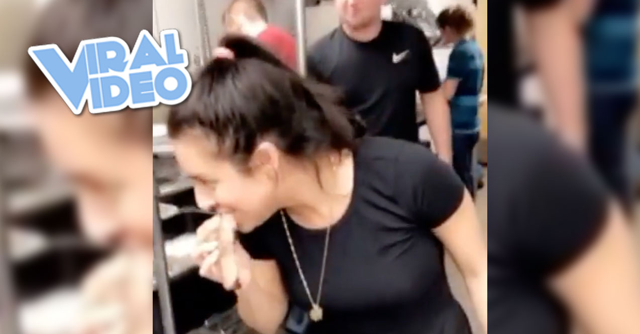 Viral Video: A Restaurant Worker Eats Someone’s Unfinished Steak