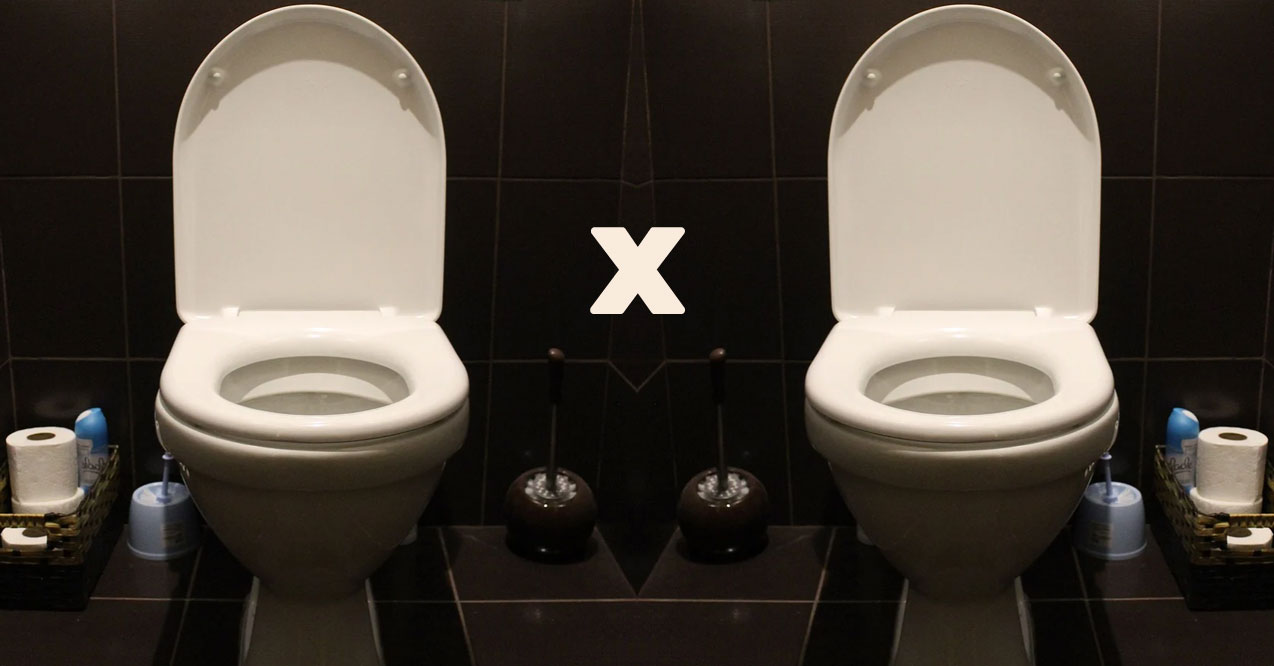 Side by Side Toilets