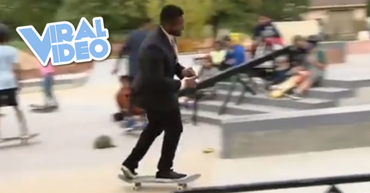 Viral Video: Detroit’s “Skateboarding Reporter”