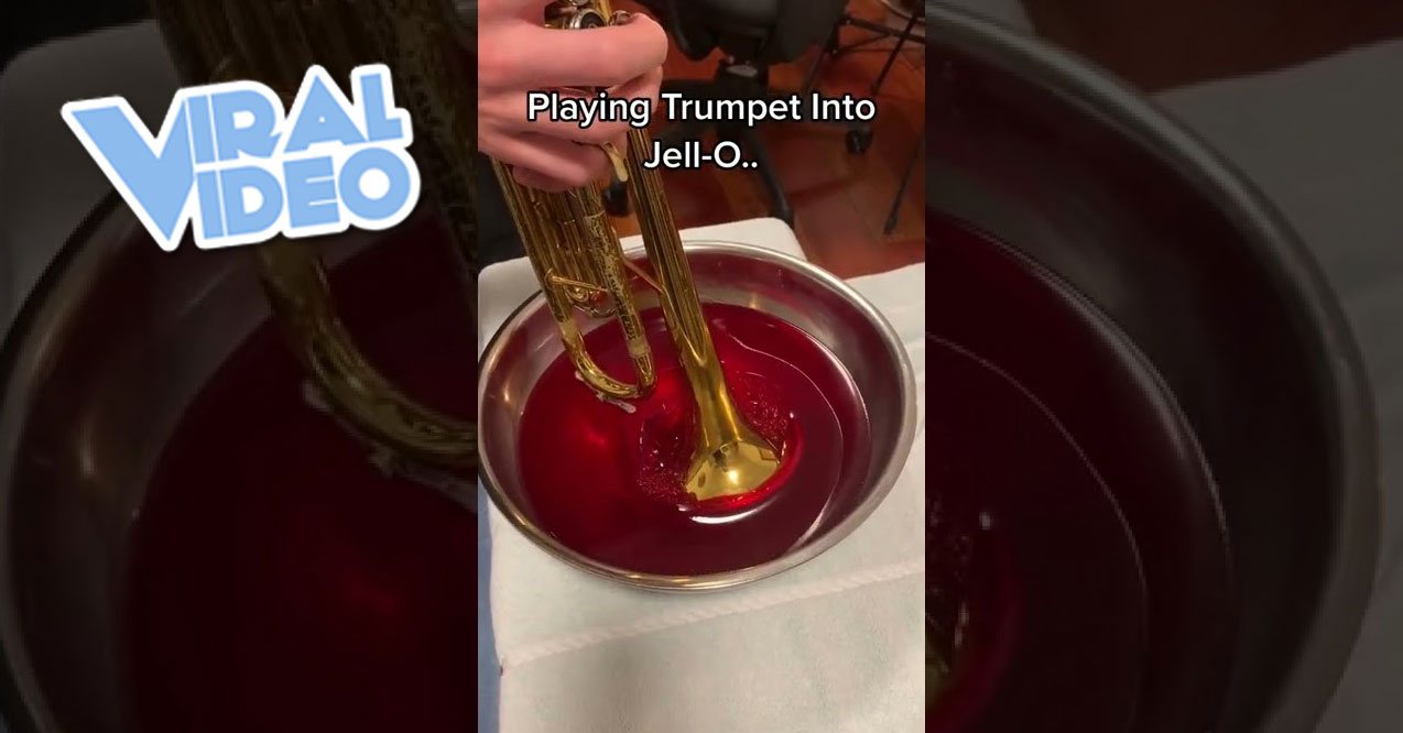 Viral Video: A Trumpet Being Played Under Jell-O