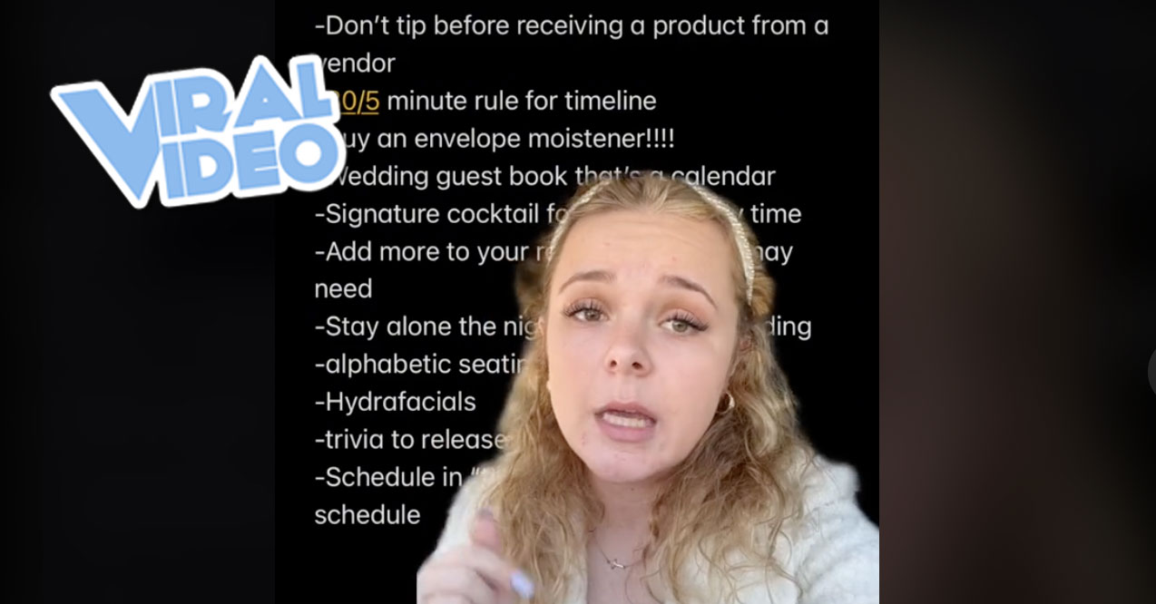 Viral Video: Valuable Tips for a Bride-to-Be