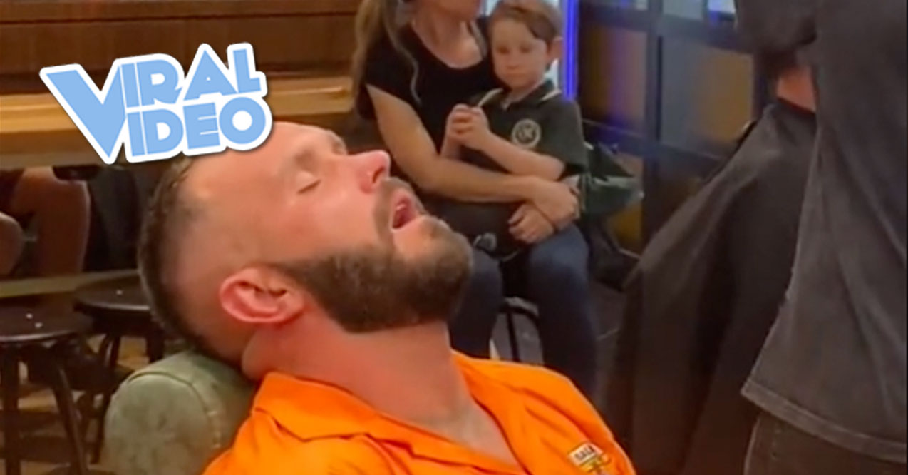 Viral Video: Hairdressers Let a Man Sleep